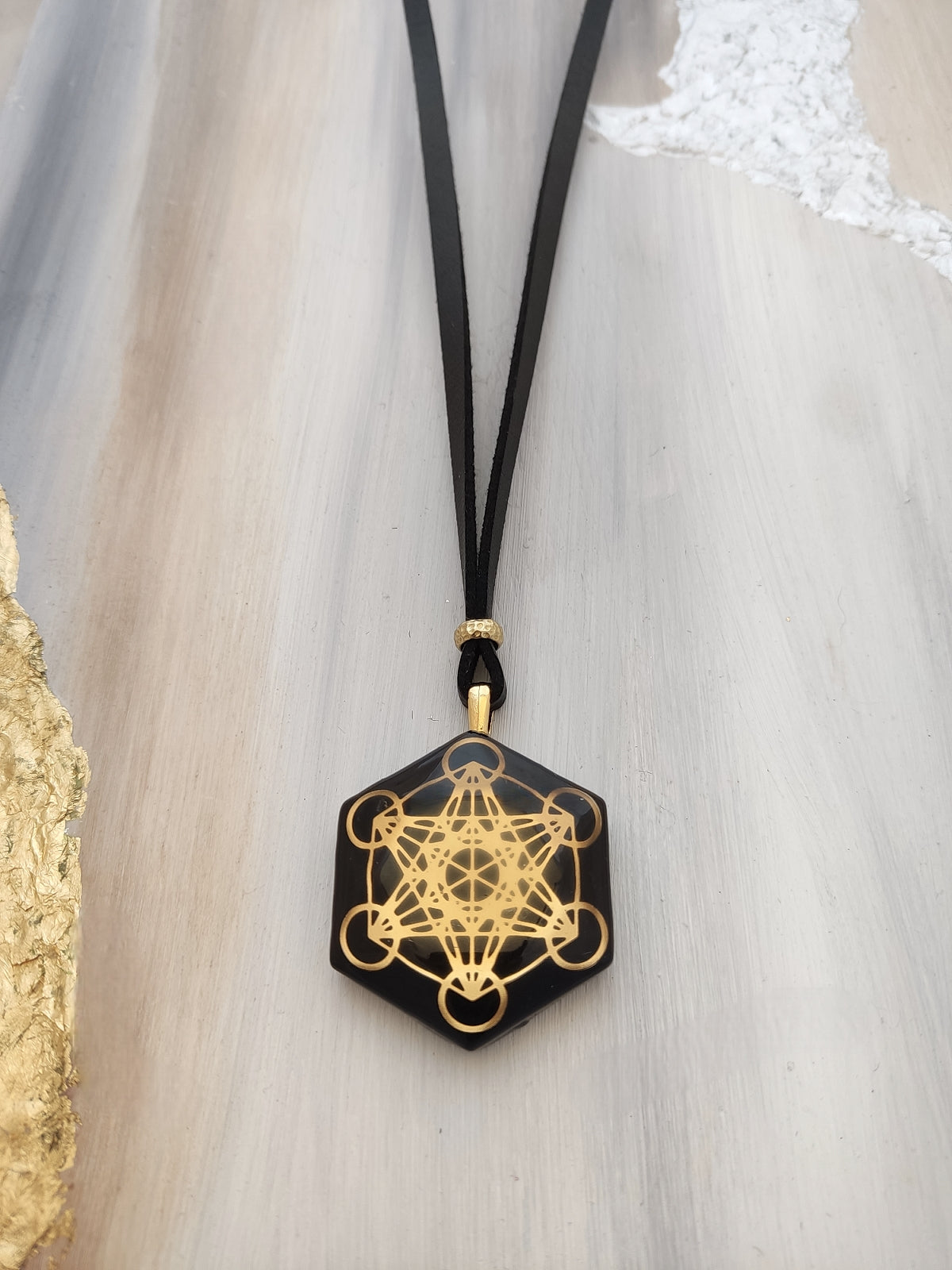 Large Hexagon Metatron Cube Orgonite Jewelry